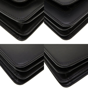 美品 マルニ トランク レザー ブラック ショルダーバッグ バッグ 黒 0144 【中古】 MARNI