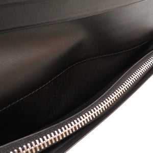 未使用 ロエベ レザー ブラック 長財布 財布 黒 0145 【中古】 LOEWE メンズ