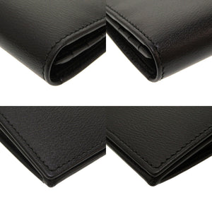 未使用 ロエベ レザー ブラック 長財布 財布 黒 0145 【中古】 LOEWE メンズ