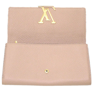 新品同様 ルイ ヴィトン ポルトフォイユ カプシーヌ トリヨンレザー ガレ M61249 ICタグ 長財布 財布 ベージュ LV 0146 【中古】 LOUIS VUITTON