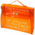 美品 エルメス ビニールケリー オレンジ ゴールド金具 ハンドバッグ 0148【中古】HERMES