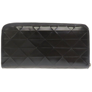 新品同様 プラダ ブラッシュドレザー ブラック 2ML317 ラウンドファスナー 長財布 財布 黒 0156 【中古】 PRADA メンズ