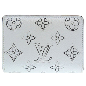 新品同様 ルイ ヴィトン モノグラム マヒナ ポルトフォイユ クレア ブルーオランプ ICタグ M81705 二つ折り財布 財布 青 LV 0157 【中古】 LOUIS VUITTON