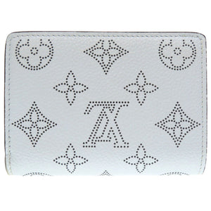 新品同様 ルイ ヴィトン モノグラム マヒナ ポルトフォイユ クレア ブルーオランプ ICタグ M81705 二つ折り財布 財布 青 LV 0157 【中古】 LOUIS VUITTON