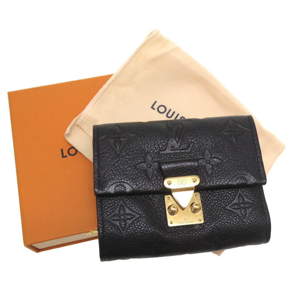 美品 ルイ ヴィトン モノグラム アンプラント ポルトフォイユ メティス コンパクト ノワール ICタグ M80880 三つ折り財布 ブラック 財布 黒 LV 0158 【中古】 LOUIS VUITTON