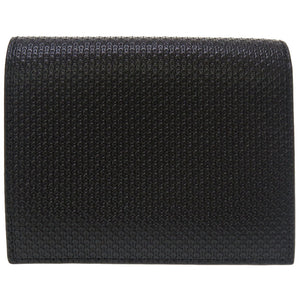 未使用 ラコステ レザー ブラック 二つ折り財布 財布 黒 0160 【中古】 LACOSTE メンズ