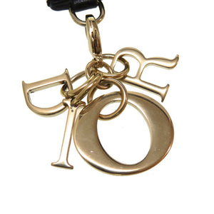 クリスチャン ディオール カナージュ レディディオール レザー ブラック ジップ カードケース コインケース 小銭入れ 財布 黒 0163 【中古】 Christian Dior