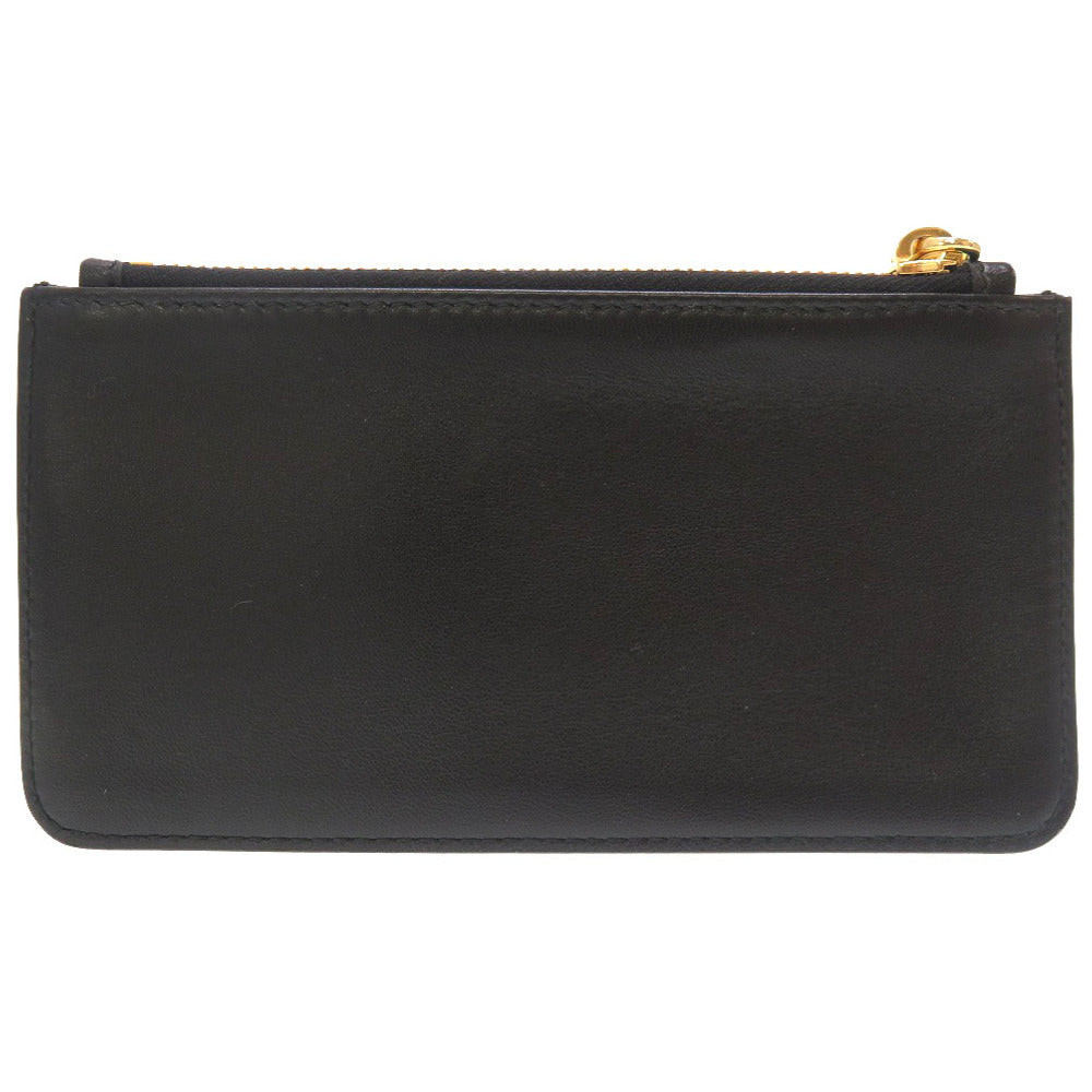 新品同様 ミュウミュウ 5MB006 レザー ブラック コインケース 小銭入れ 財布 黒 0164 【中古】 MIUMIU レディース