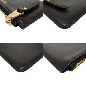 新品同様 ミュウミュウ 5MB006 レザー ブラック コインケース 小銭入れ 財布 黒 0164 【中古】 MIUMIU レディース