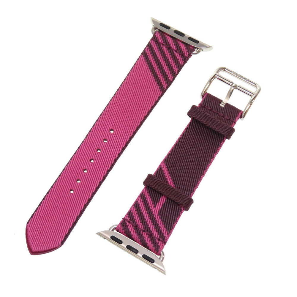 未使用 エルメス × アップルウォッチ ジャンピングシンプルトゥールストラップ カシス マグノリア ナイロン 腕時計 替えベルト 0166 【中古】 HERMES × Apple Watch