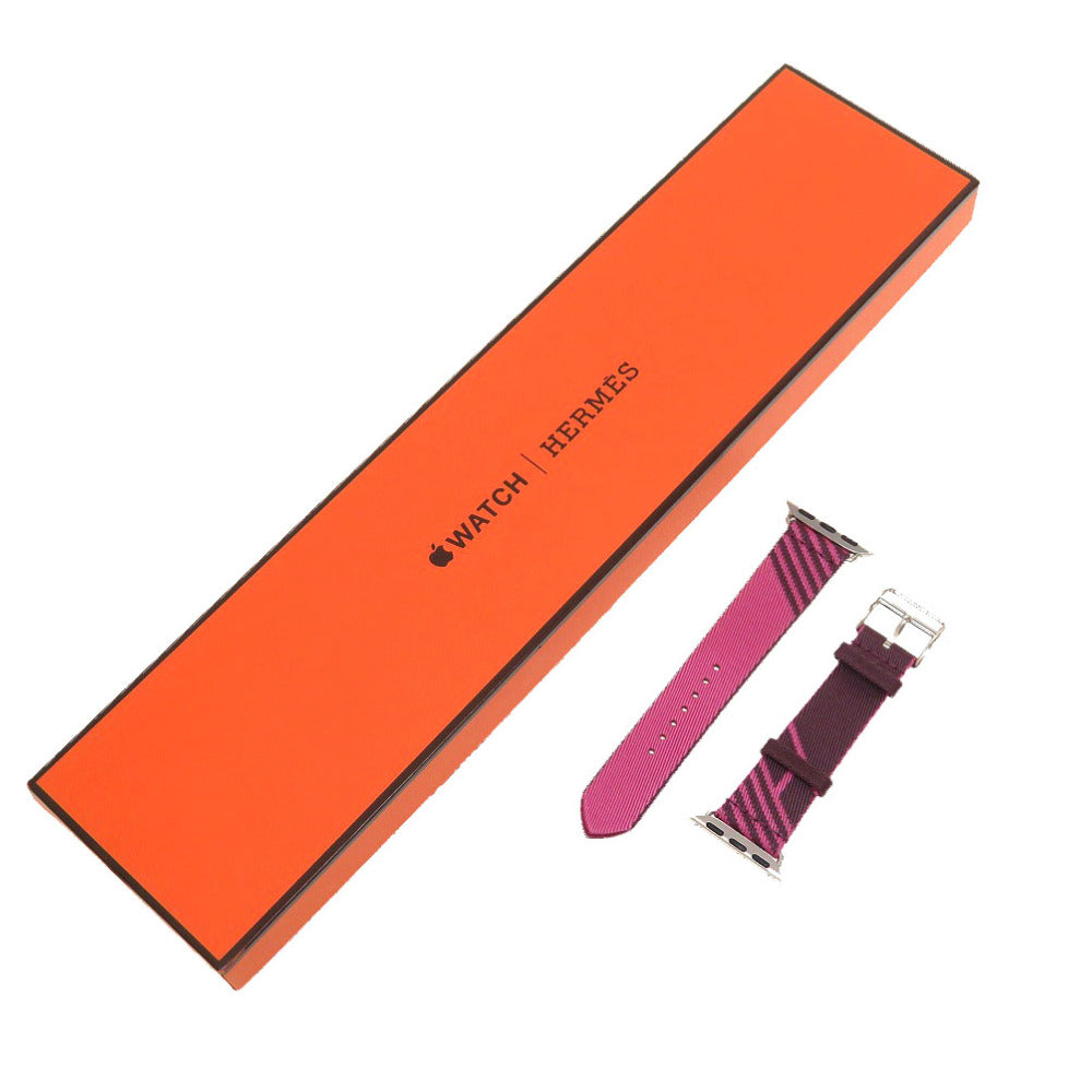 未使用 エルメス × アップルウォッチ ジャンピングシンプルトゥールストラップ カシス マグノリア ナイロン 腕時計 替えベルト 0166 【中古】 HERMES × Apple Watch