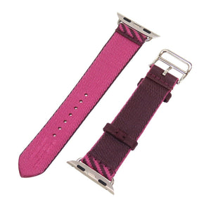 未使用 エルメス × アップルウォッチ ジャンピングシンプルトゥールストラップ カシス マグノリア ナイロン 腕時計 替えベルト 0166 【中古】 HERMES × Apple Watch