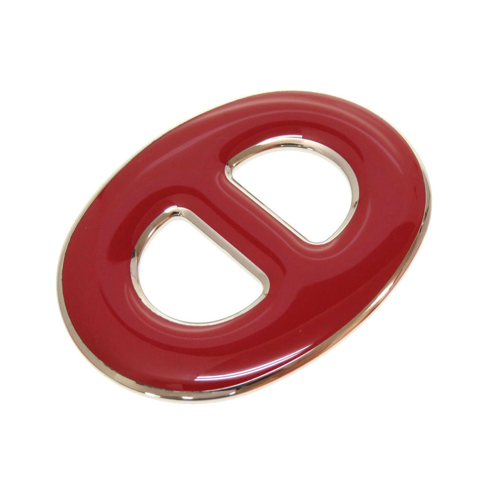 未使用 エルメス シェーヌダンクル スカーフリング レッド シルバー 0168 【中古】 HERMES