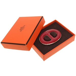 未使用 エルメス シェーヌダンクル スカーフリング レッド シルバー 0168 【中古】 HERMES