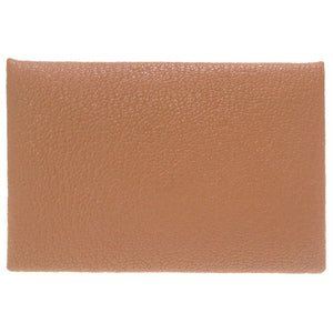 美品 エルメス カルヴィ シェーブル ベージュ Y刻印(2020年製) カードケース 茶 0169 【中古】 HERMES