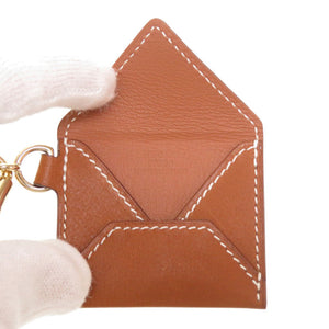 美品 エルメス キュリオジテ エンヴェロープ ヴォーバレニア フォーブ Z刻印(2020年製) ペンダント トップ ネックレス 茶 0170 【中古】 HERMES