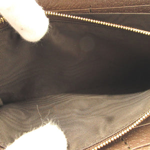 新品 グッチ ばなにゃプリント 701060 GGスプリーム レザー ベージュ ブラウン 茶 ラウンドファスナー長財布 財布 0175【中古】GUCCI