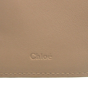 新品同様 クロエ Alphabet レザー ピンク 3つ折り財布 財布 0178【中古】Chloe