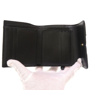 美品 シャネル CCフィリグリ マトラッセ キャビアスキン ブラック 28番台 AP0375 三つ折り財布 ココマーク 財布 黒 0180 【中古】 CHANEL