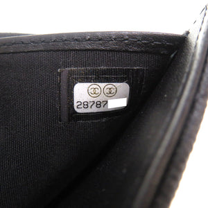 美品 シャネル CCフィリグリ マトラッセ キャビアスキン ブラック 28番台 AP0375 三つ折り財布 ココマーク 財布 黒 0180 【中古】 CHANEL