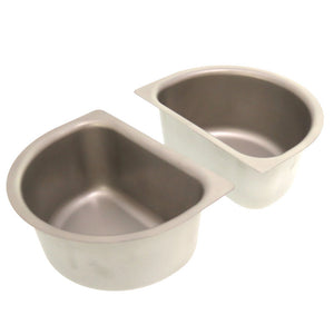 未使用 エルメス 犬用ボウル PM シェーヌダンクル ウッド ステンレススチール フードボールセット ドッグボウル  0184 【中古】 HERMES