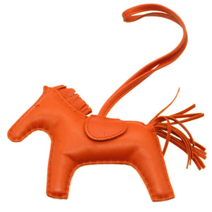 新品同様 エルメス ロデオチャームMM アニューミロ D刻印(2019年製) カーネリアン バッグチャーム キーホルダー 0189【中古】HERMES