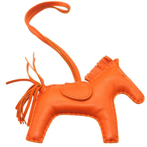 新品同様 エルメス ロデオチャームMM アニューミロ D刻印(2019年製) カーネリアン バッグチャーム キーホルダー 0189【中古】HERMES