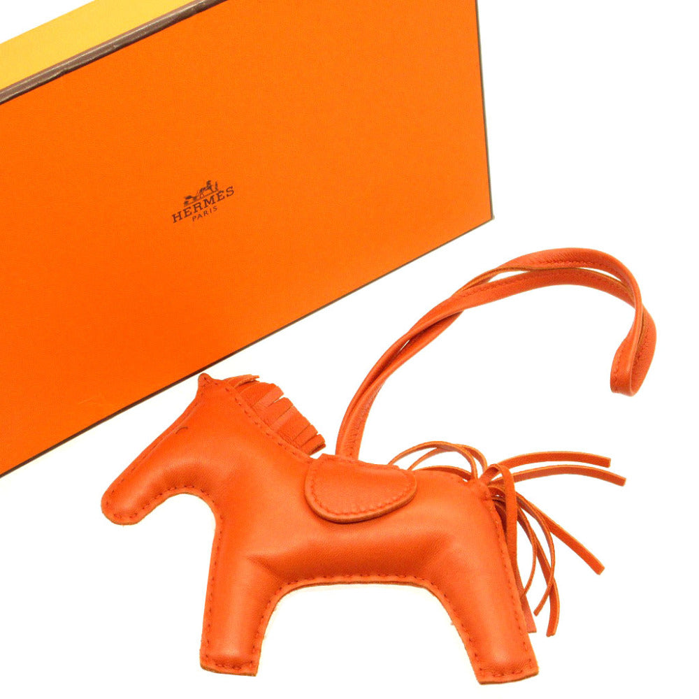 新品同様 エルメス ロデオチャームMM アニューミロ D刻印(2019年製) カーネリアン バッグチャーム キーホルダー 0189【中古】HERMES
