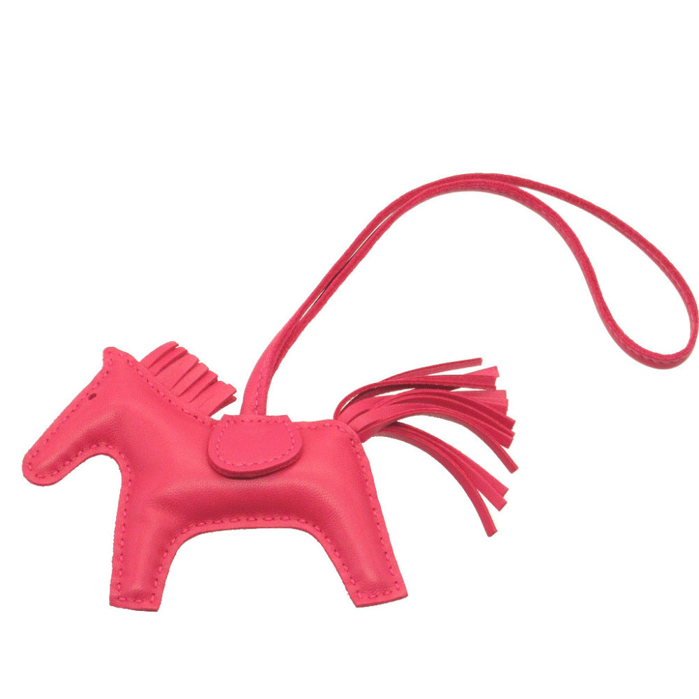 未使用 エルメス ロデオチャームPM アニューミロ Y刻印(2020年製) ローズメキシコ バッグチャーム キーホルダー 0192【中古】HERMES