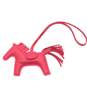 未使用 エルメス ロデオチャームPM アニューミロ Y刻印(2020年製) ローズメキシコ バッグチャーム キーホルダー 0192【中古】HERMES