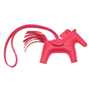 未使用 エルメス ロデオチャームPM アニューミロ Y刻印(2020年製) ローズメキシコ バッグチャーム キーホルダー 0192【中古】HERMES