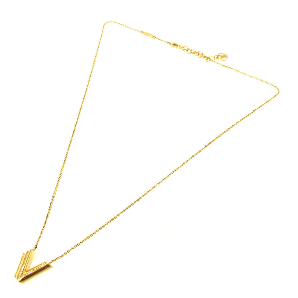 美品 ルイヴィトン LV＆ME Vネックレス M61077 メタル ゴールド ネックレス 0201【中古】LOUIS VUITTON