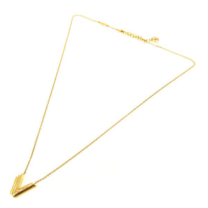 美品 ルイヴィトン LV＆ME Vネックレス M61077 メタル ゴールド ネックレス 0201【中古】LOUIS VUITTON