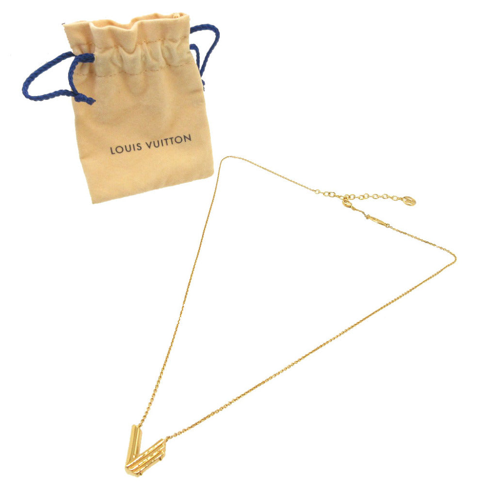 美品 ルイヴィトン LV＆ME Vネックレス M61077 メタル ゴールド ネックレス 0201【中古】LOUIS VUITTON