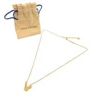 美品 ルイヴィトン LV＆ME Vネックレス M61077 メタル ゴールド ネックレス 0201【中古】LOUIS VUITTON