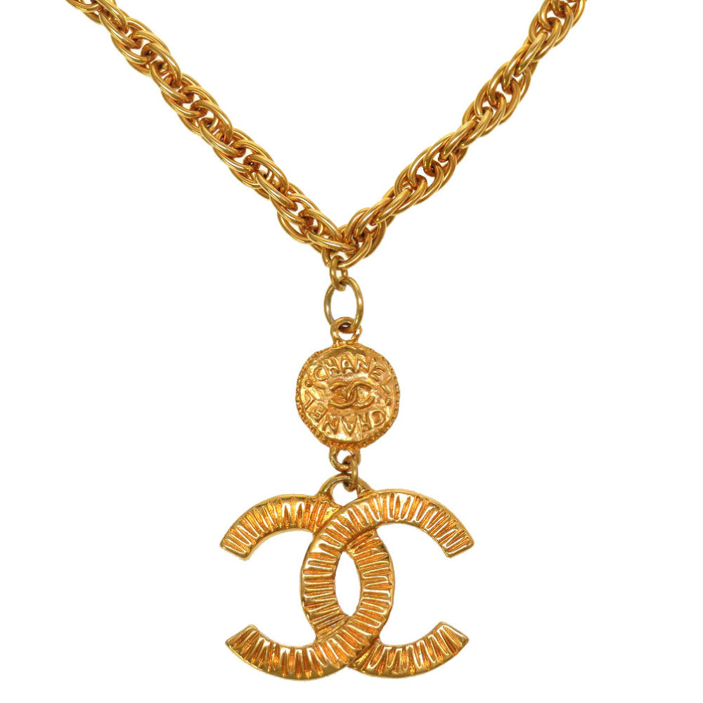 美品 シャネル ココマーク ヴィンテージ 93P ゴールドチェーン チョーカー アクセサリー 0205 【中古】 CHANEL