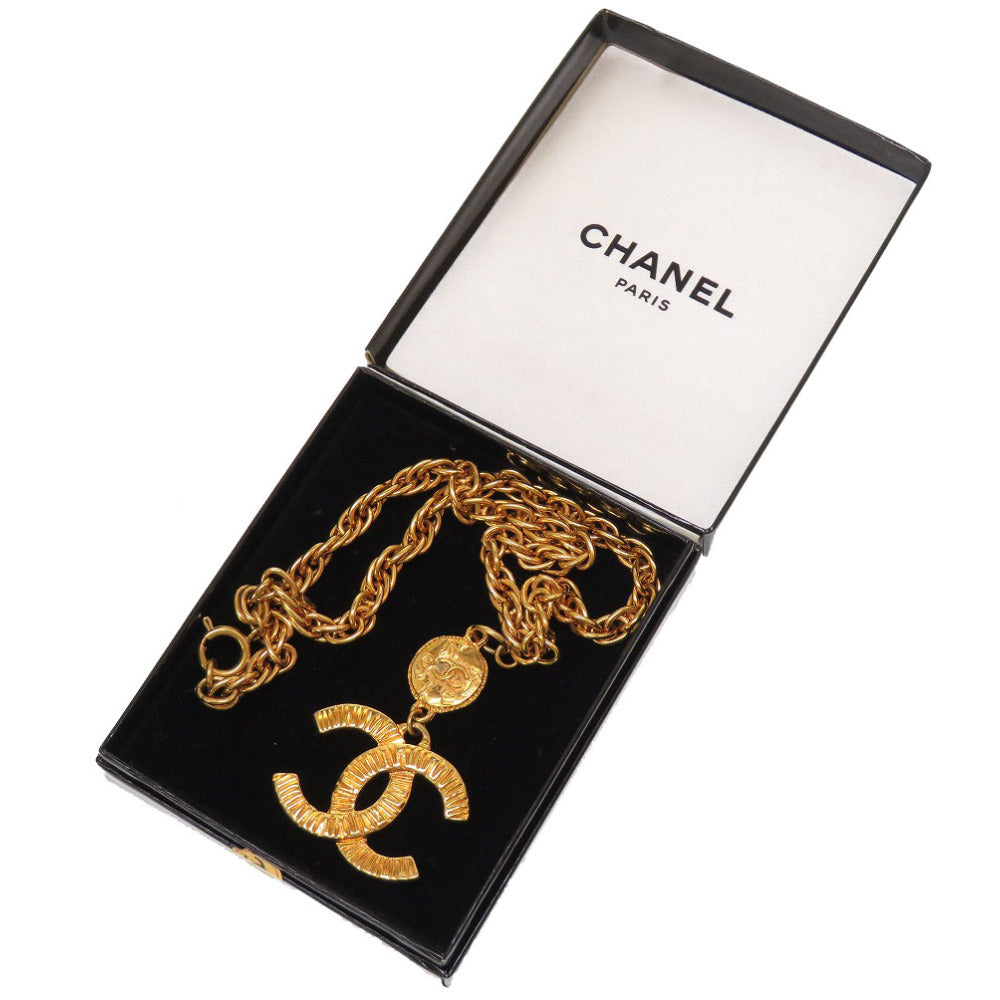美品 シャネル ココマーク ヴィンテージ 93P ゴールドチェーン チョーカー アクセサリー 0205 【中古】 CHANEL