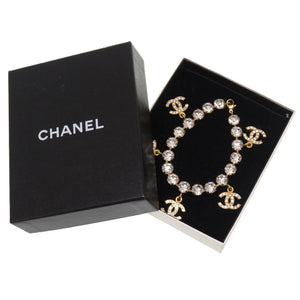 美品 シャネル ココマーク ラインストーン ヴィンテージ 95A ゴールド ブレスレット 0206 【中古】 CHANEL