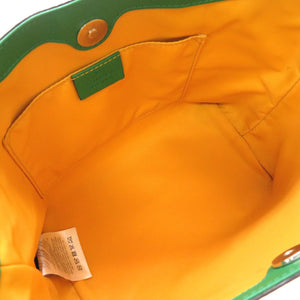 グッチ ホース チルドレンズ 410812 PVC ベージュ グリーン ハンドバッグ バッグ 0208 【中古】 GUCCI