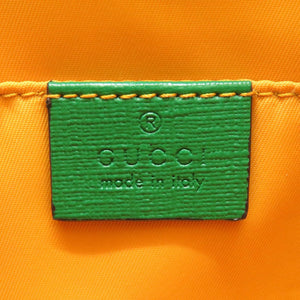 グッチ ホース チルドレンズ 410812 PVC ベージュ グリーン ハンドバッグ バッグ 0208 【中古】 GUCCI