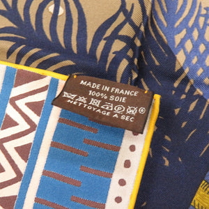 未使用 エルメス カレ90 三幕一場、森の空き地にて Acte III, Scene I, La Clairiere シルク ブルー スカーフ 青 0215 【中古】 HERMES