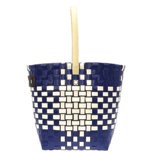 新品同様 マルニ マーケット ポッド バスケット ポリプロピレン ネイビー ホワイト ハンドバッグ バッグ 青 0218 【中古】 MARNI