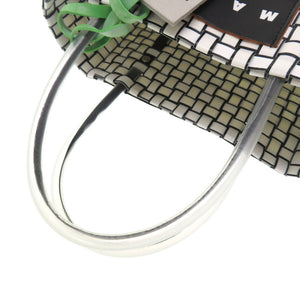 新品同様 マルニ フラワーカフェ ピクニックバッグ ポリプロピレン ホワイト ハンドバッグ バッグ 白 0219 【中古】 MARNI