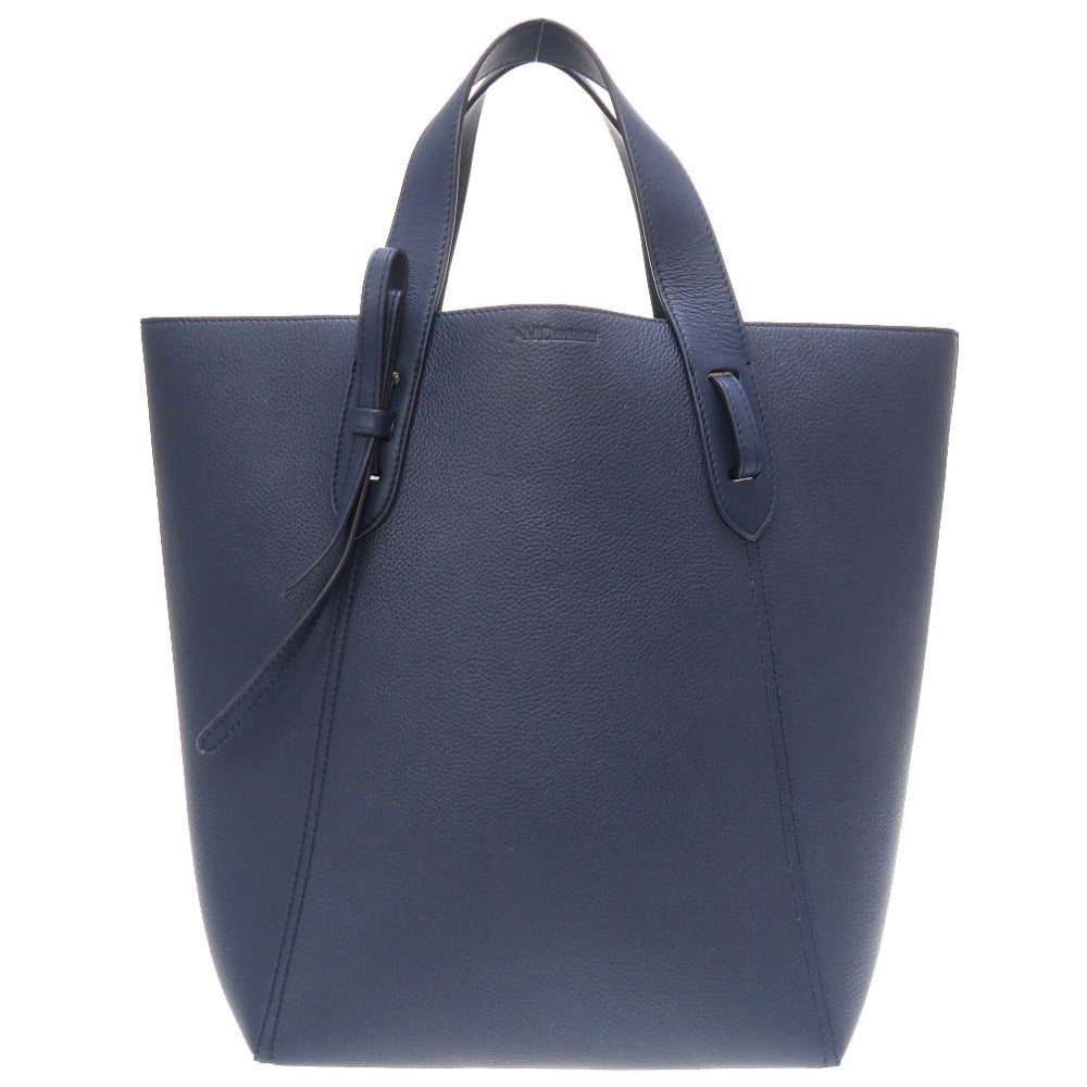 新品同様 ジェイアンドエムデヴィッドソン BOW TOTE レザー ネイビー トートバッグ バッグ 紺 0220 【中古】 J&M Davidson