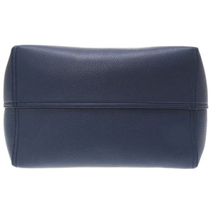 新品同様 ジェイアンドエムデヴィッドソン BOW TOTE レザー ネイビー トートバッグ バッグ 紺 0220 【中古】 J&M Davidson