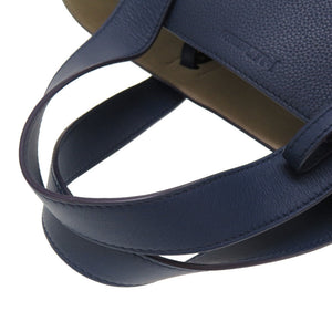 新品同様 ジェイアンドエムデヴィッドソン BOW TOTE レザー ネイビー トートバッグ バッグ 紺 0220 【中古】 J&M Davidson