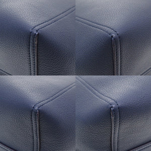 新品同様 ジェイアンドエムデヴィッドソン BOW TOTE レザー ネイビー トートバッグ バッグ 紺 0220 【中古】 J&M Davidson