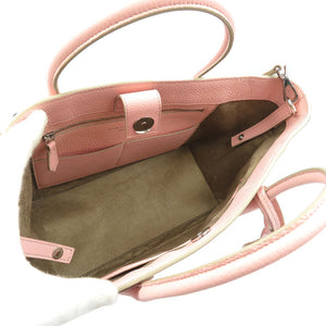 未使用 ボナベンチュラ ミアトート PM 2WAY レザー シルバー金具 サクラピンク ハンドバッグ ショルダーバッグ 0221【中古】BONAVENTURA