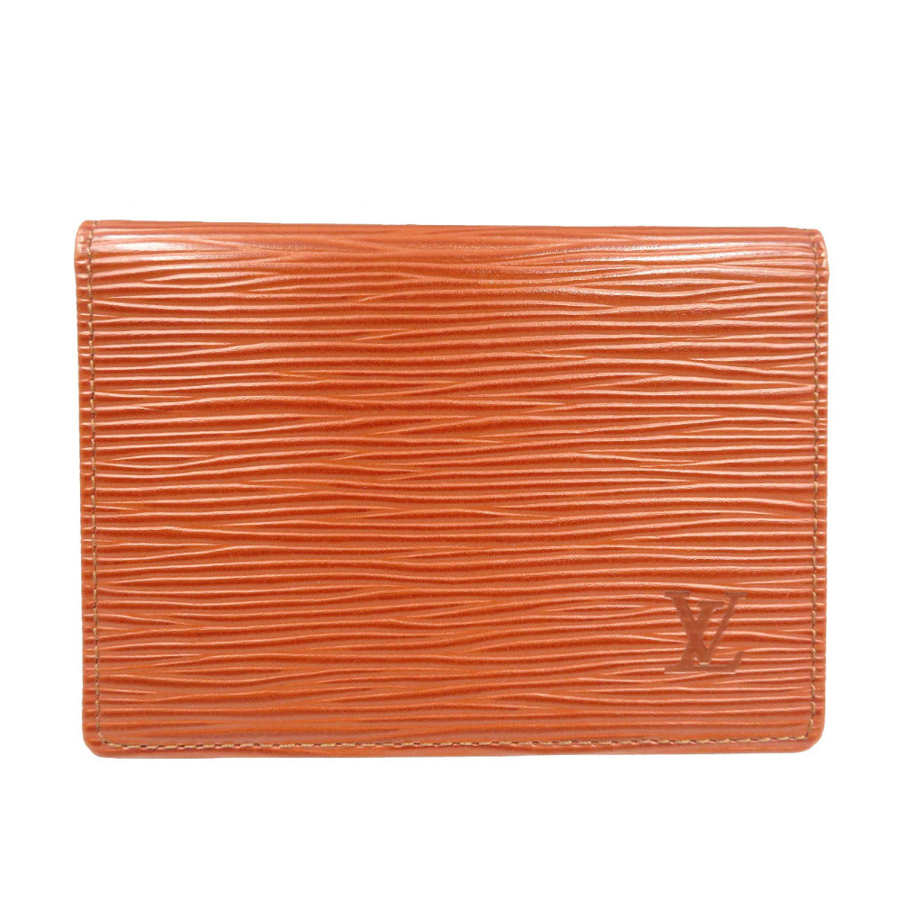 新品同様 ルイヴィトン エピ M63203 ポルト2カルトヴェルティカル ケニアブラウン パスケース 0255【中古】LOUIS VUITTON