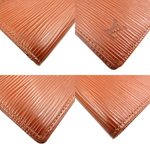 新品同様 ルイヴィトン エピ M63203 ポルト2カルトヴェルティカル ケニアブラウン パスケース 0255【中古】LOUIS VUITTON